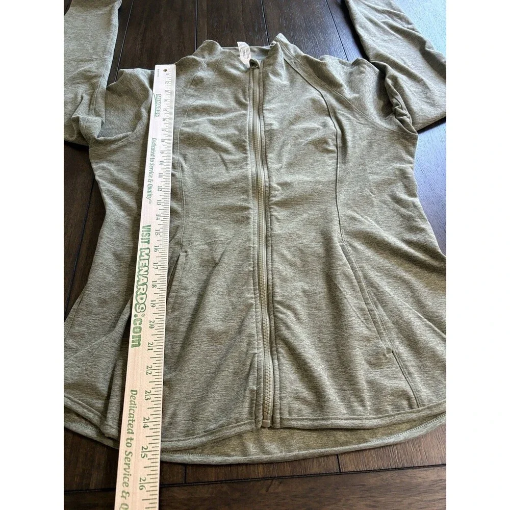 Yogalicious Lux Women's Full Zip Active Jacket With Pockets Heather Sage XL